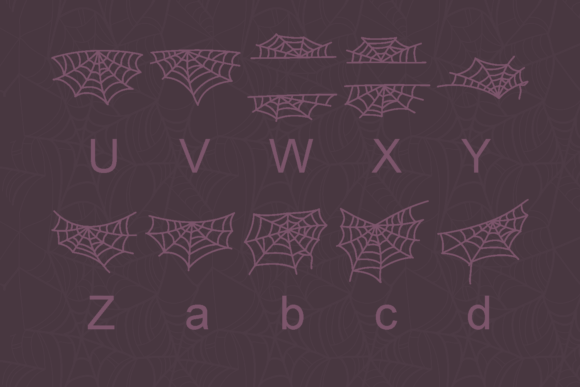 Hello Cobwebs Font PNG with transparent background - Preview 4