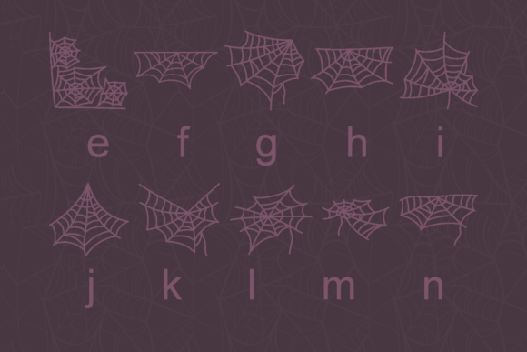 Hello Cobwebs Font PNG with transparent background - Preview 5