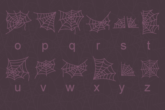 Hello Cobwebs Font PNG with transparent background - Preview 6