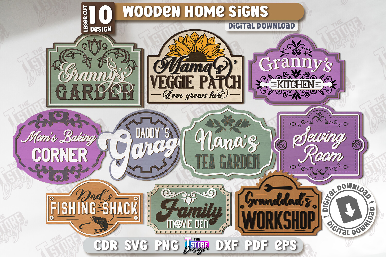 Home Wall Signs Laser Cut Bundle | CNC