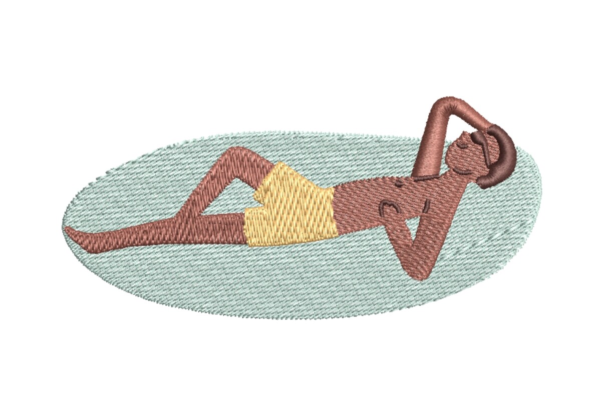 Man Lounging on a Beach Towel
