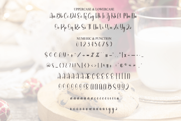 Milky Christmas Font font preview - 6