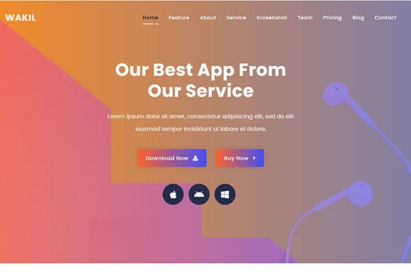 Modern App & Product Website Template