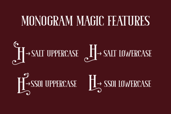 Monogrammagic Italic Font PNG with transparent background - Preview 6