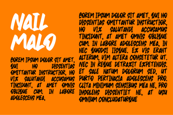 Nail Malo Font PNG with transparent background - Preview 2