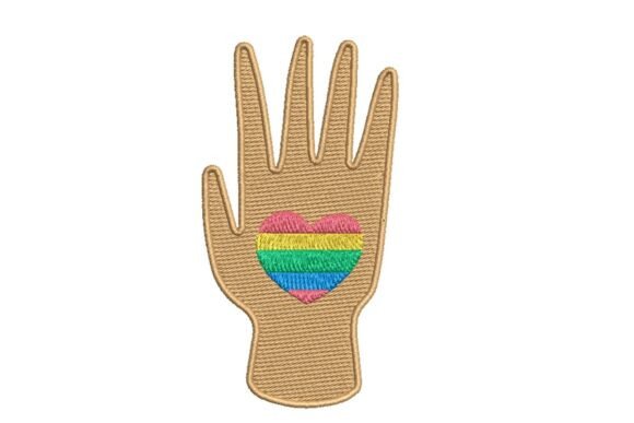 Pansexual Pride Flag Heart Hand