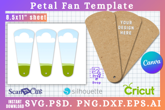 Petal Fan Canva & SVG Cut Templates