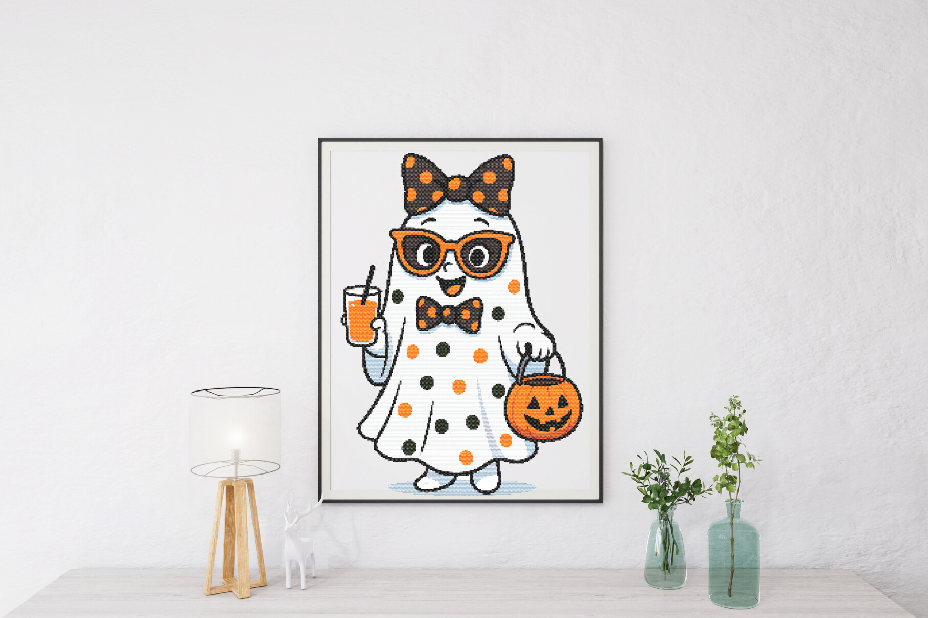 Polka Dot Halloween Ghost Girl