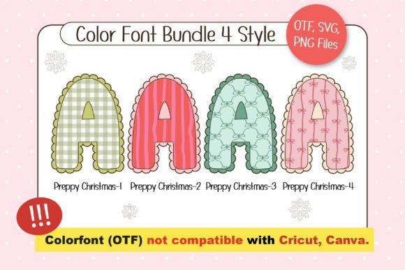Preppychristmas 4 Font PNG with transparent background - Preview 1