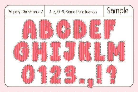 Preppychristmas 4 Font PNG with transparent background - Preview 3
