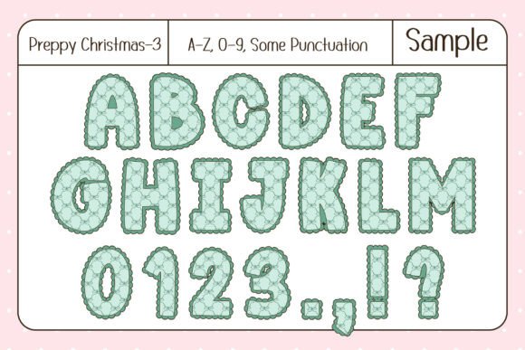 Preppychristmas 4 Font PNG with transparent background - Preview 4
