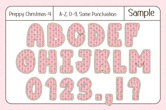 Preppychristmas 4 Font PNG with transparent background - Preview 5