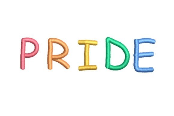 Rainbow Pride Word Art