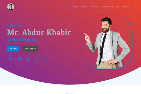 Responsive Portfolio CV/Resume Theme