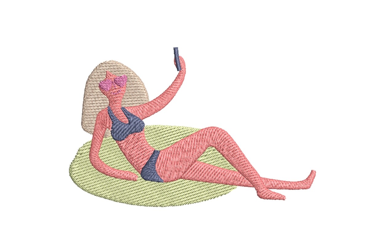 Woman Taking a Summer Selfie