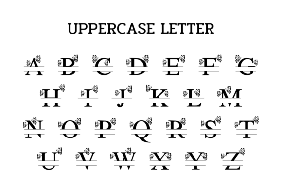 Butterfly Garden Monogram Font - Preview 5