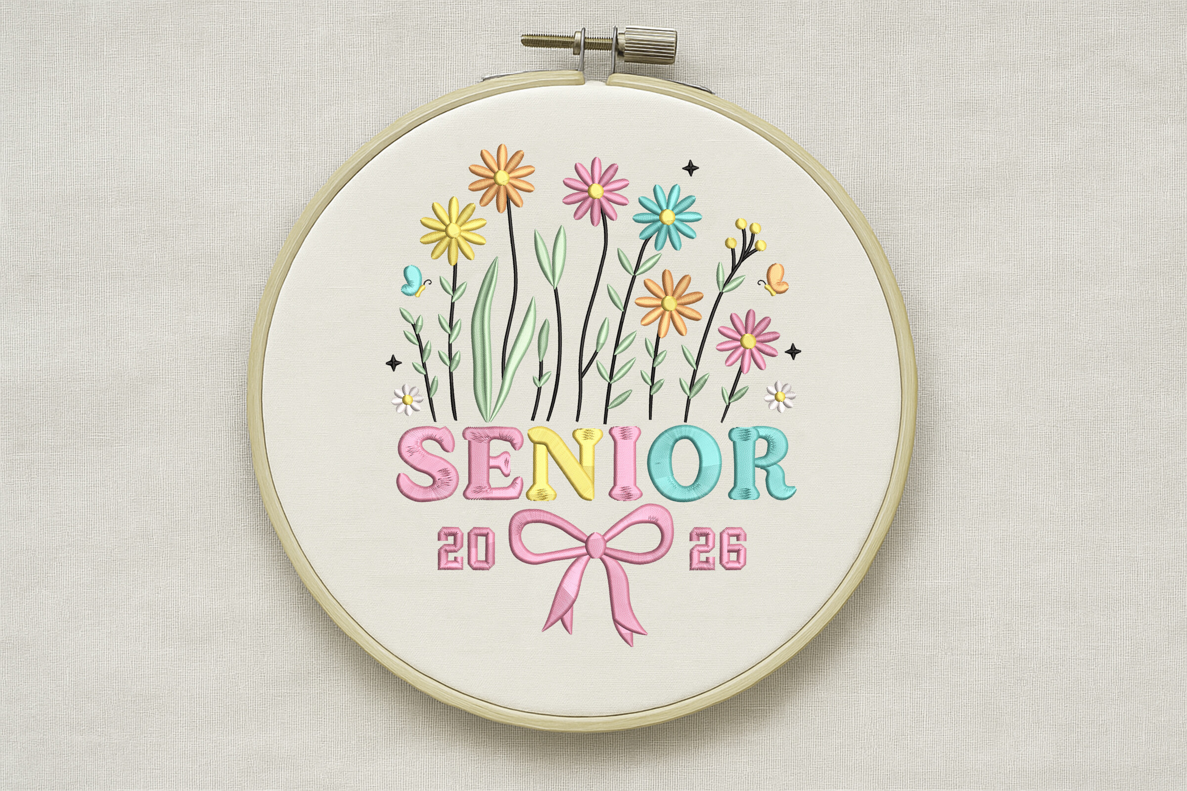 Floral Senior 2026 Embroidery