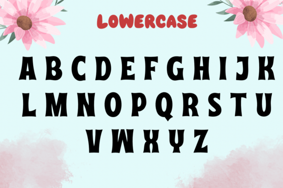 Flower Font Font PNG with transparent background - Preview 2