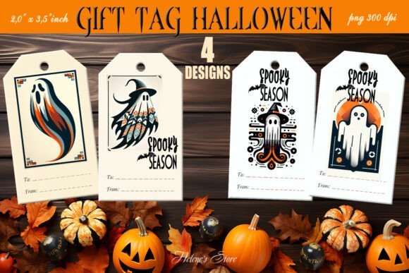 Playful Vintage Halloween Tags for Party Treats