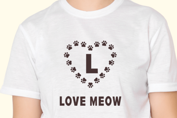Heart Paw Font PNG with transparent background - Preview 2
