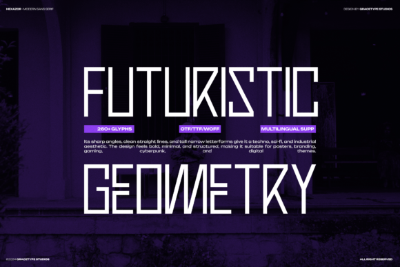 Hexazor Font PNG with transparent background - Preview 1