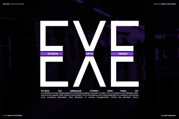 Hexazor Font PNG with transparent background - Preview 2