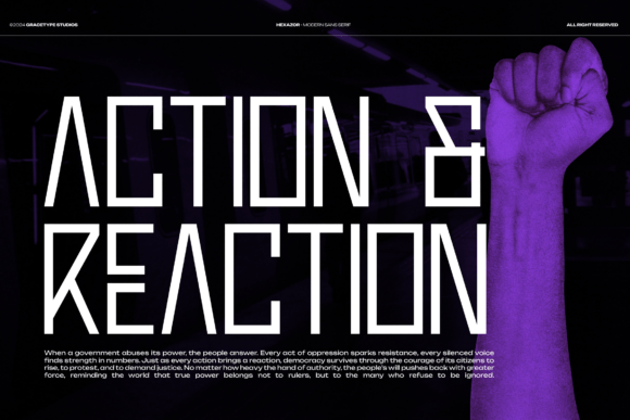 Hexazor Font PNG with transparent background - Preview 5
