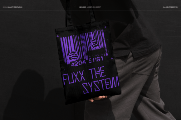 Hexazor Font PNG with transparent background - Preview 6