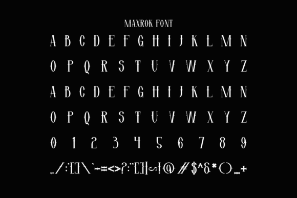 Maxrok Font PNG with transparent background - Preview 4