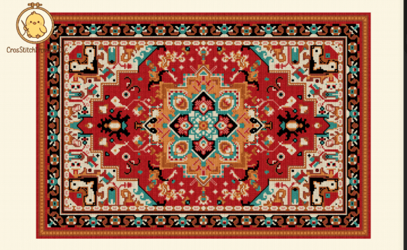 Oriental Persian Rug CrossStitch Pattern