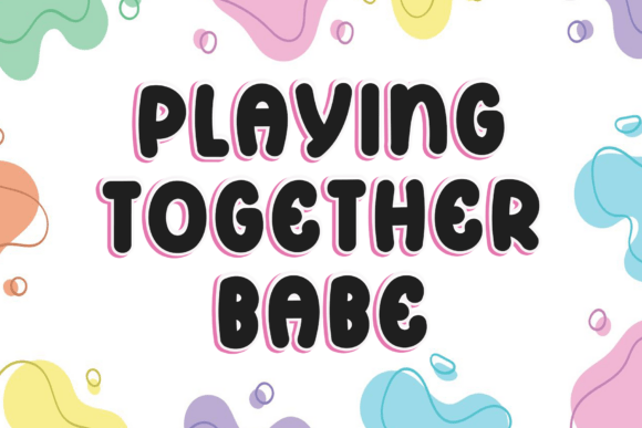 Pinky Babble Font PNG with transparent background - Preview 3