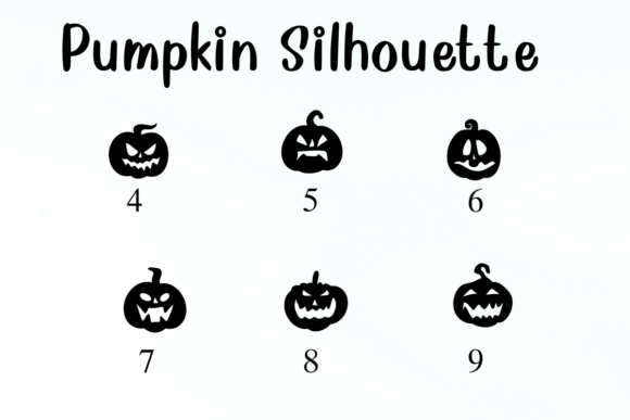 Pumpkin Silhouette Font PNG with transparent background - Preview 3