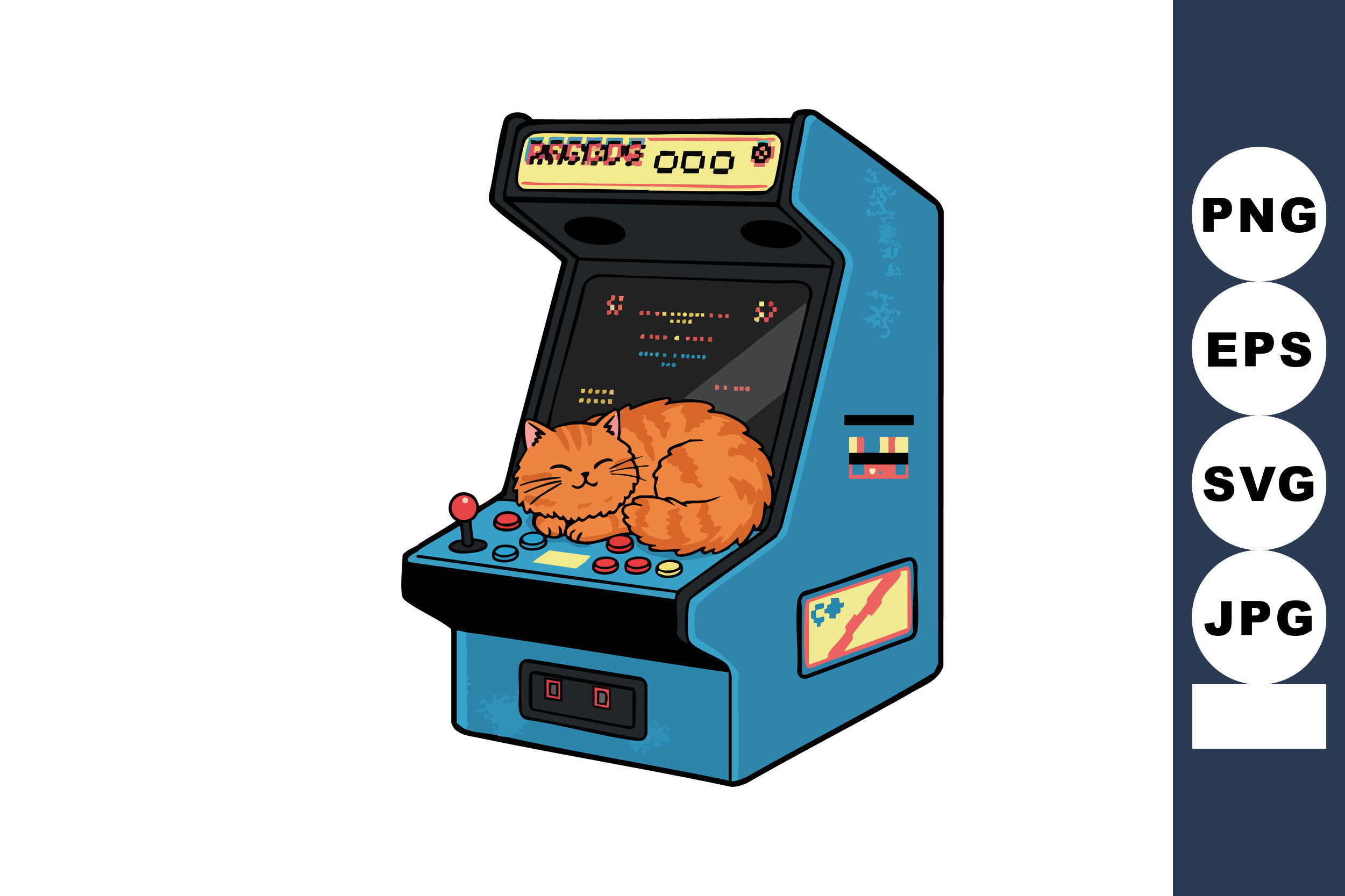 Retro Arcade Game Machine with Sleeping
