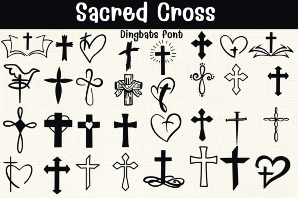 Sacred Cross Dingbats Font By Sontaya