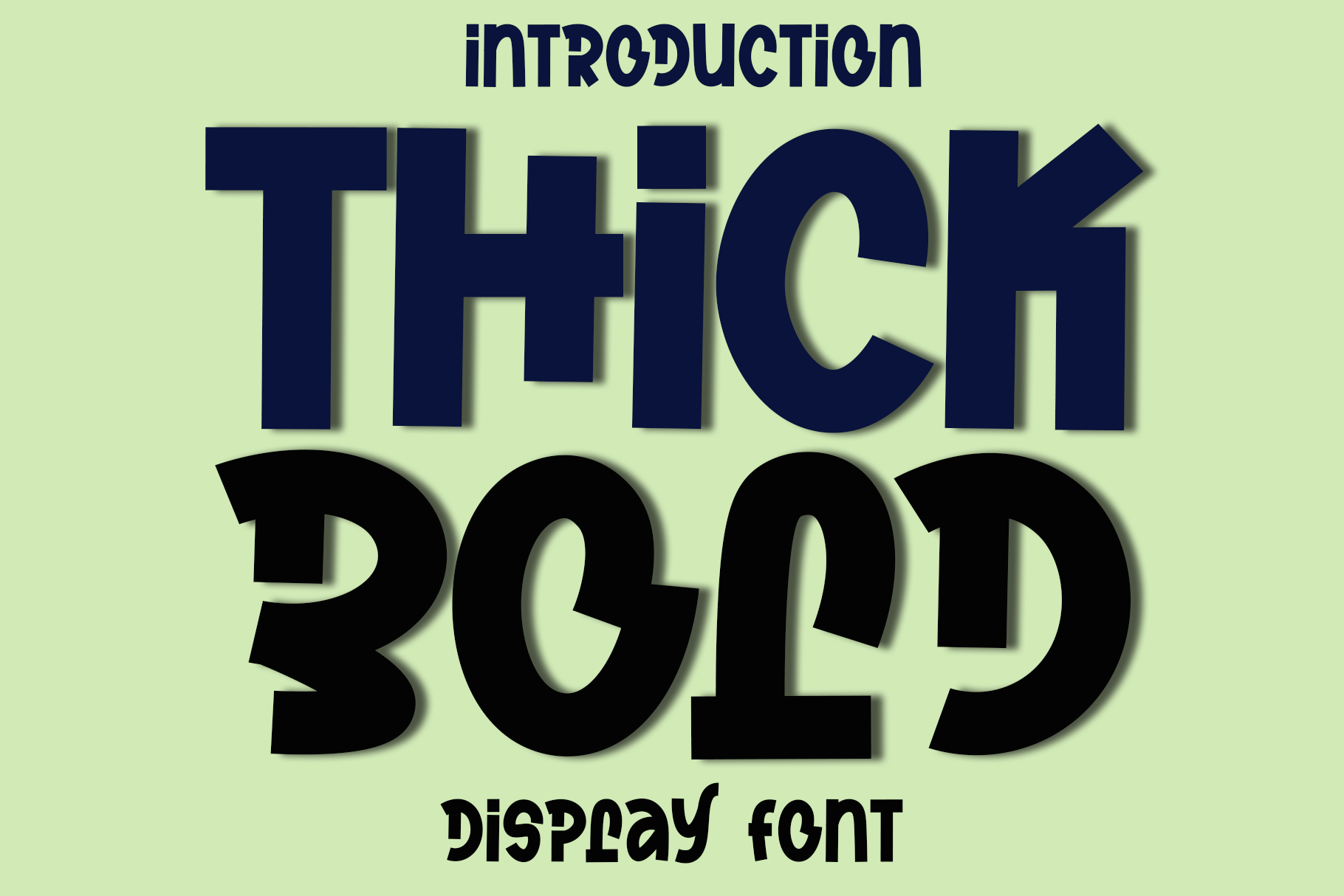 Thick Bold preview, extra heavy block sans serif