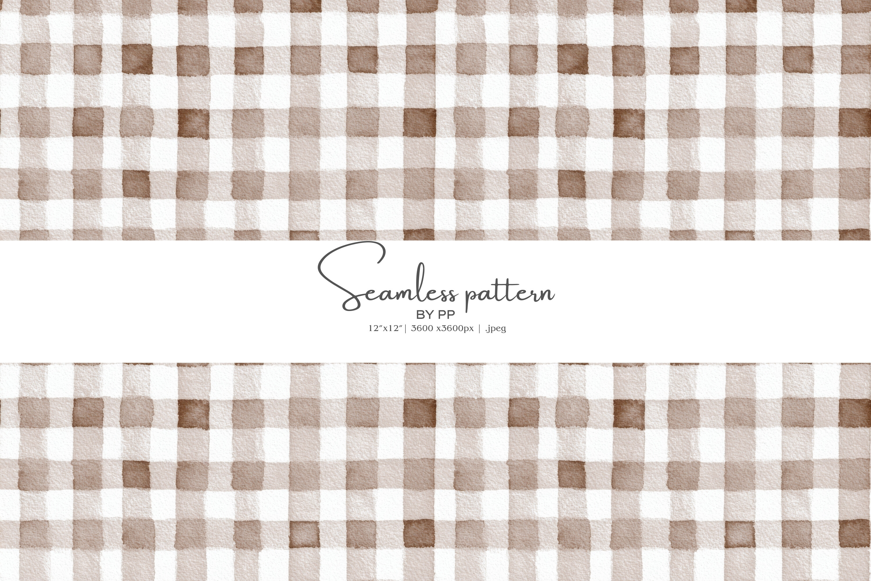 Brown Gingham Seamless Pattern
