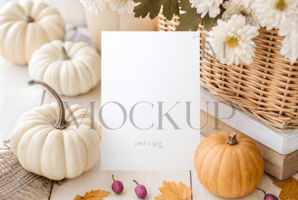 Boho Pumpkin Invitation Mockup