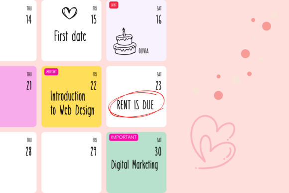Cheeseburger Planner Font PNG with transparent background - Preview 3
