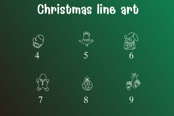 Christmas Line Art Font - Preview 3