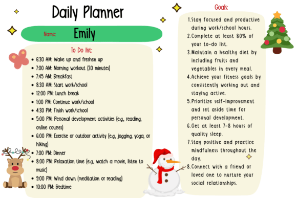Christmas Planner Font - Preview 1