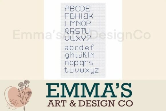 Cross Stitch Alphabet Pattern PDF