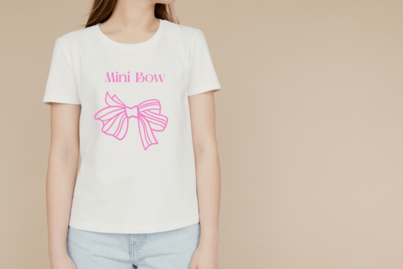 Cute Bows Font PNG with transparent background - Preview 5