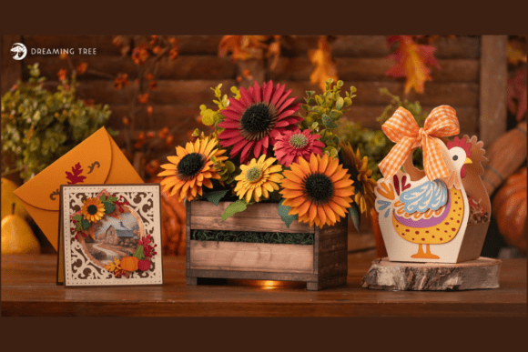 Golden Harvest SVG Bundle Fall 3D SVG Craft By Dreaming Tree