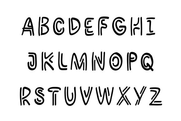 Halo Stroke Font PNG with transparent background - Preview 1