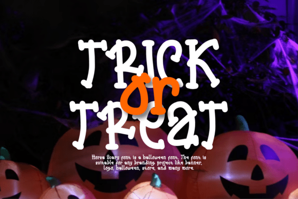 Horsa Scary Font PNG with transparent background - Preview 2