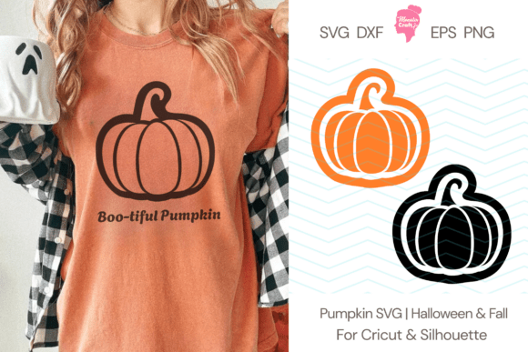 Pumpkin SVG – Cute Fall & Halloween #03 Grafik Druckbare Illustrationen Von momstercraft
