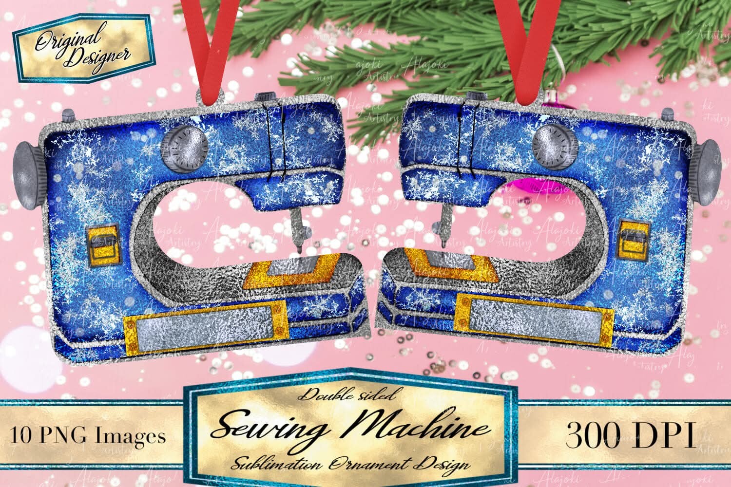 Sewing Machine Ornament Bundle