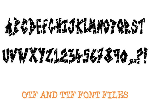 Smashed Glass Graffiti Font PNG with transparent background - Preview 1