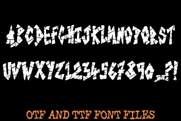 Smashed Glass Graffiti Font PNG with transparent background - Preview 2
