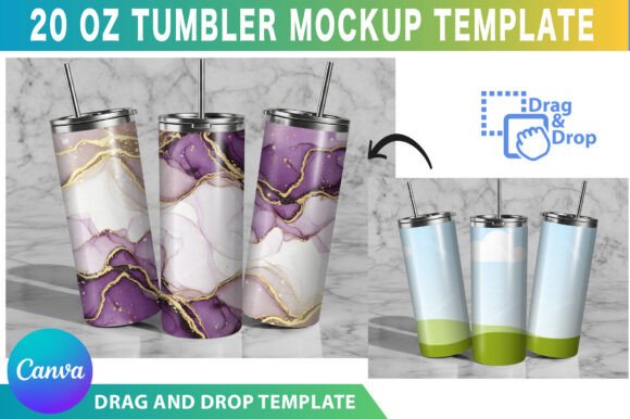 20 Oz Sukinny Tumbler Canva Mockup